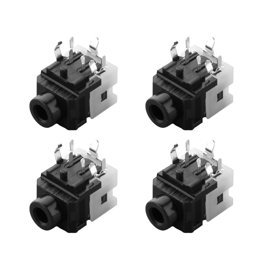 Fielect 20Pcs PCB Mount 3.5mm 7 Pin Socket Headphone Stereo Jack Audio Video Connector PJ338 Black