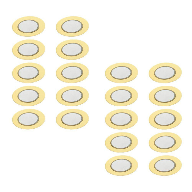 Fielect 20pcs 35mm Diameter Piezo Discs Piezoelectric Ceramic Copper Buzzer Film Gasket