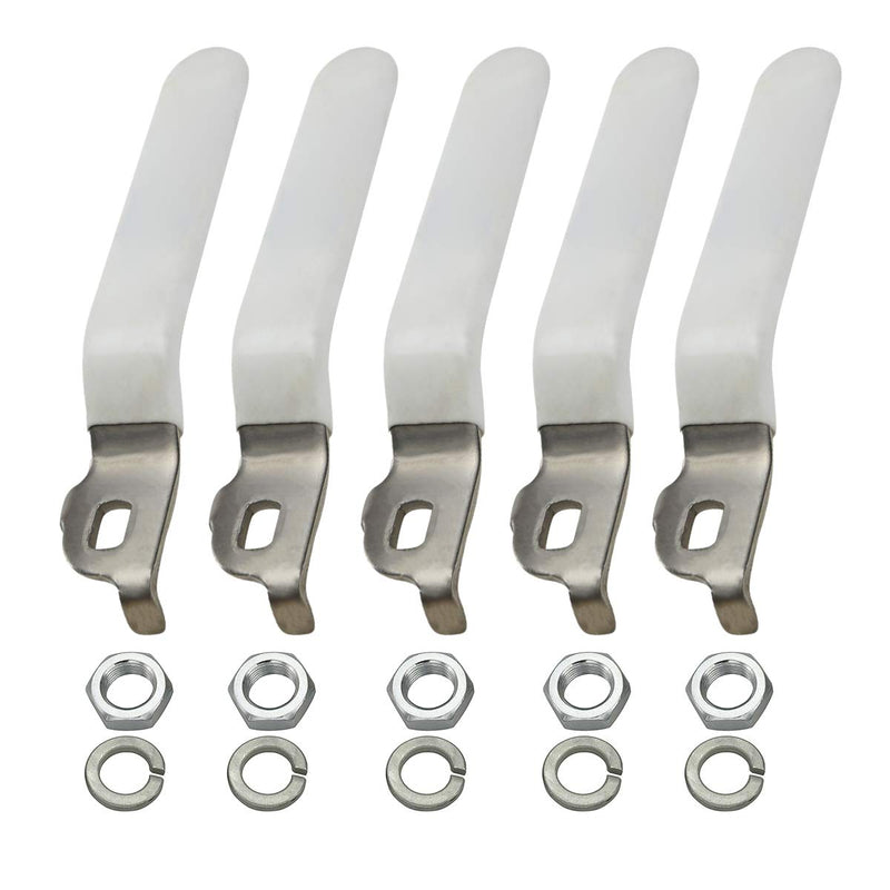 Midline Valve 832AHSSN223-5 Replacement Lever Handle for 1 in. Ball Valve, Stainless Steel Quarter Turn with Vinyl Grip for Natural Gas, brass (5 Pack) 5 Pack 1 in.