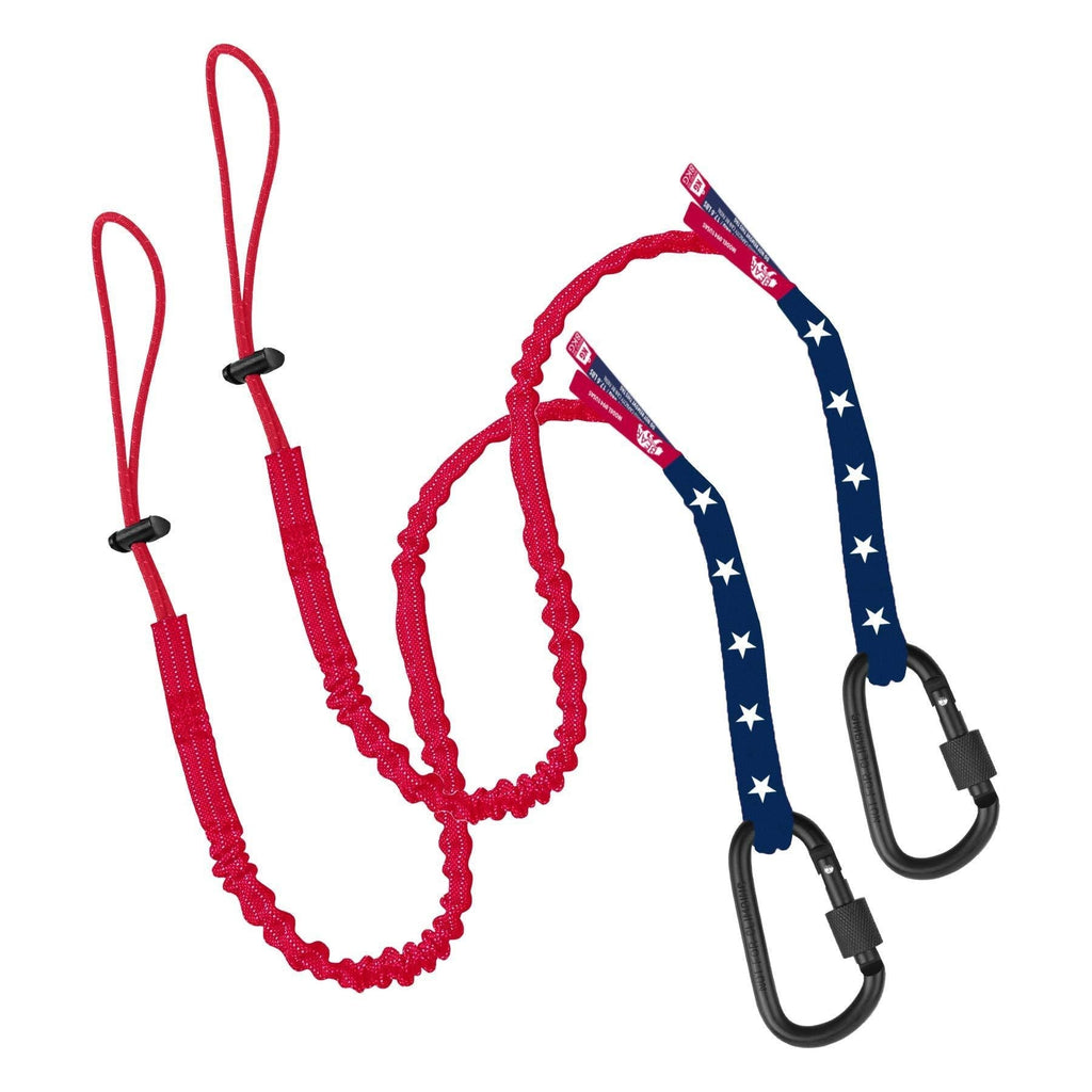 USA Flag Safety Tool Lanyard – Tough Scaffold Tether with – Stop the Drops - Ultra-Durable and Sturdy – Premium Quality Materials – Construction Sites, American Design, 36 inches (2PK) 2PK