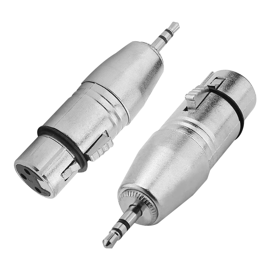 Fielect XLR Female to 1/8" Male TRS Adapter Connector - 3.5mm to XLR Female Adapters Coupler Microphones Female Plug in Audio Connector Mic Male Plug,Dual-Channel 2Pcs LY-KNT039 Double Channels 2Pcs