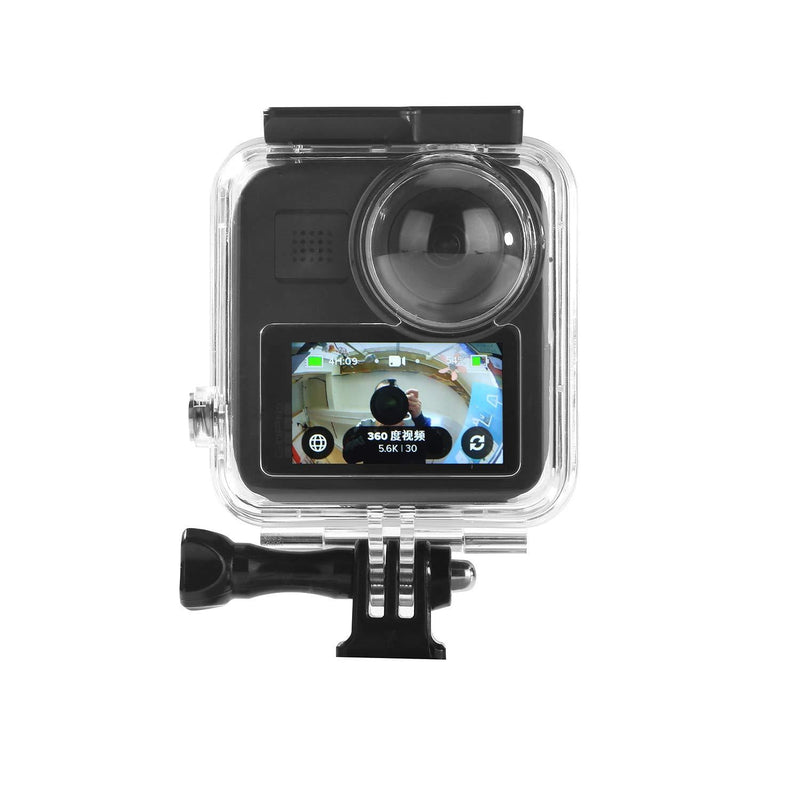 Waterproof Housing Case for Gopro Max Action Camera, Underwater Diving Protective Shell 30M with Bracket Accessories MAX waterproof case