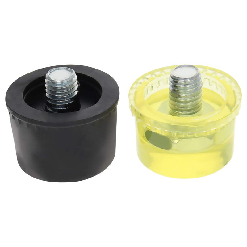 Utoolmart 1.38 inch Diameter Mallet Hammer Replacement Rubber Plastic Striking Head Tip 1set 35mm