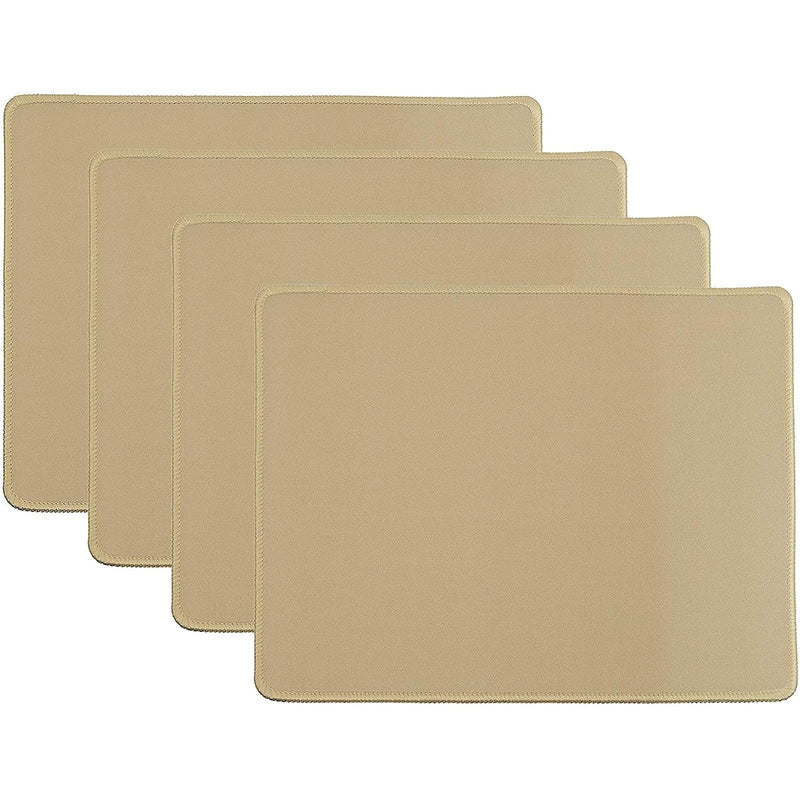 Anti Slip Rubber Mouse Pad in Gold for Office Desk (4 Pack)