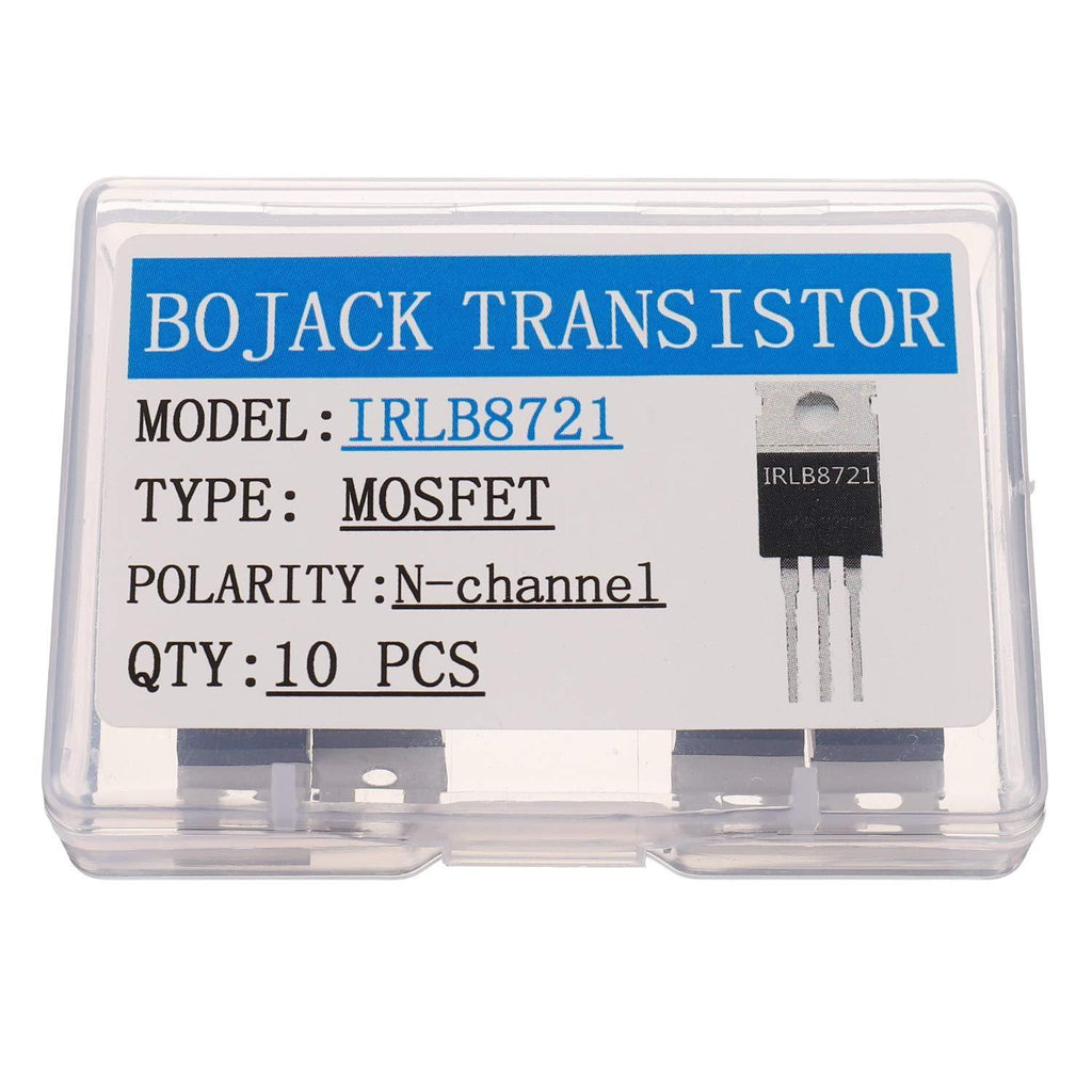 BOJACK IRLB8721 MOSFET Transistors IRLB8721PBF 30V 62A N-Channel Power MOSFET TO-220 (Pack of 10 Pcs)