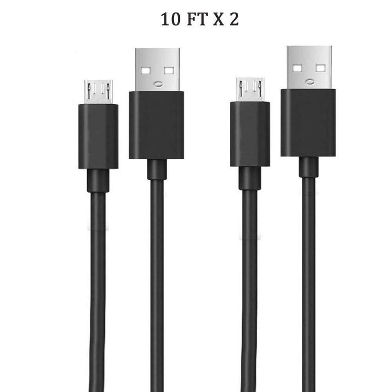 2Pack-Amazon Kindle Replacement Micro USB Cable, 10 Ft Extra Long Charger Cord Compatible for Kindle Fire HD, HDX 6" 7" 8.9" 9.7", Fire 6 7 8 10(1st-8th Gen) and Kindle E-Reader(3rd-11th Gen)