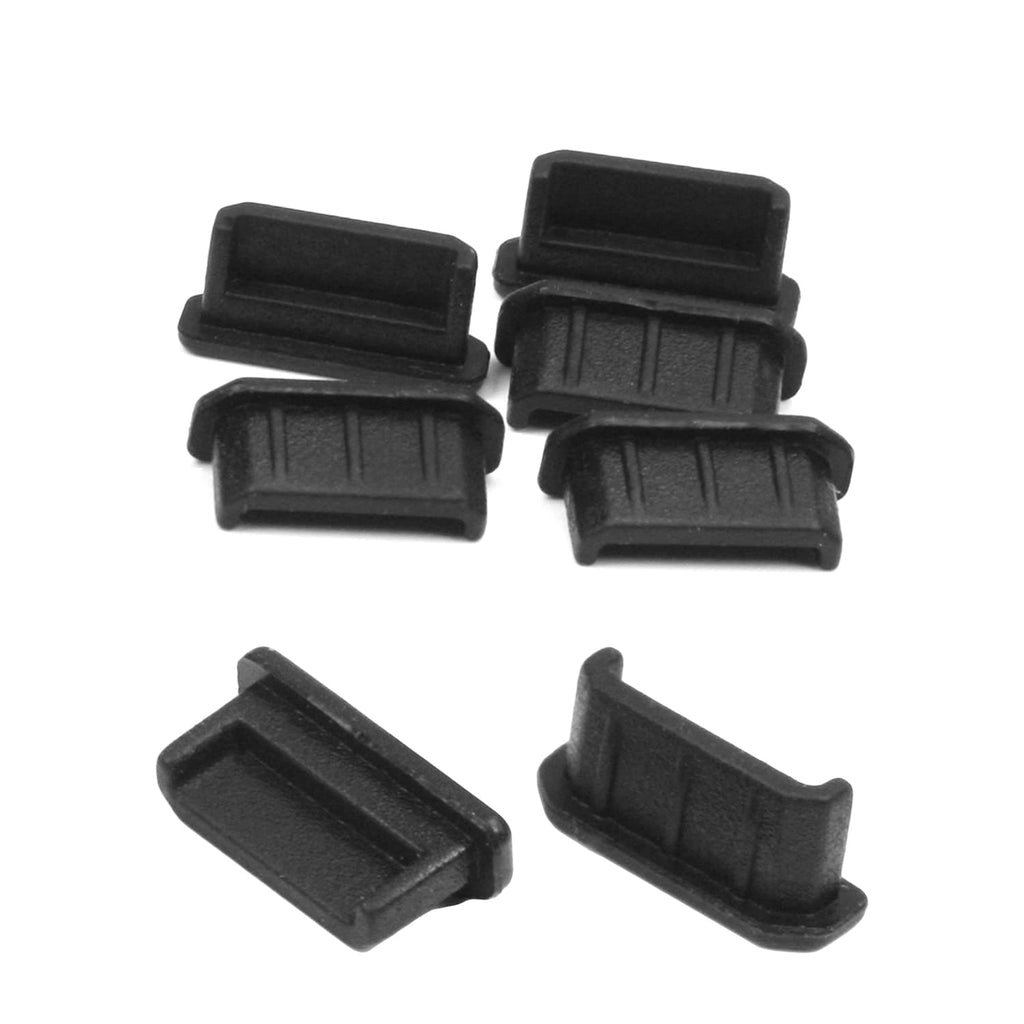 Fielect 5Pcs Silicone Mini-HDMI Anti Dust Cover Plugs Silicone Protector Stopper Cap Black for Female Port Black for TV, Computer, 11.5 x 5.5 x 4mm