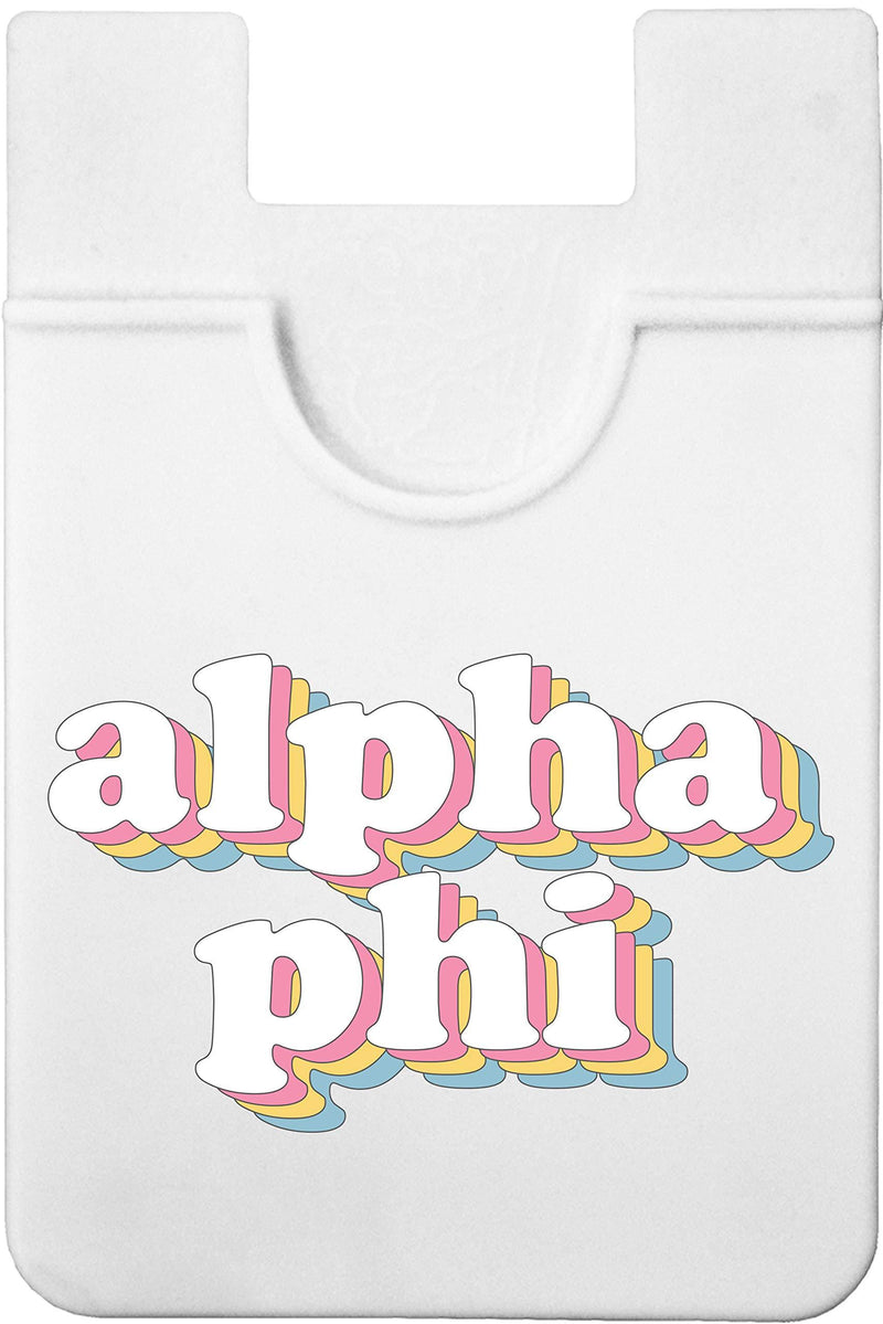 Alpha Phi - Retro Koala Pouch - Adhesive Cell Phone Wallet