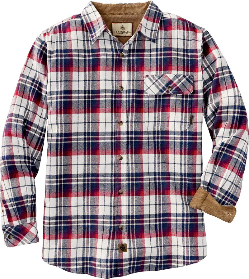 Legendary Whitetails Men's Buck Camp Flannel Shirt Americana Plaid Small