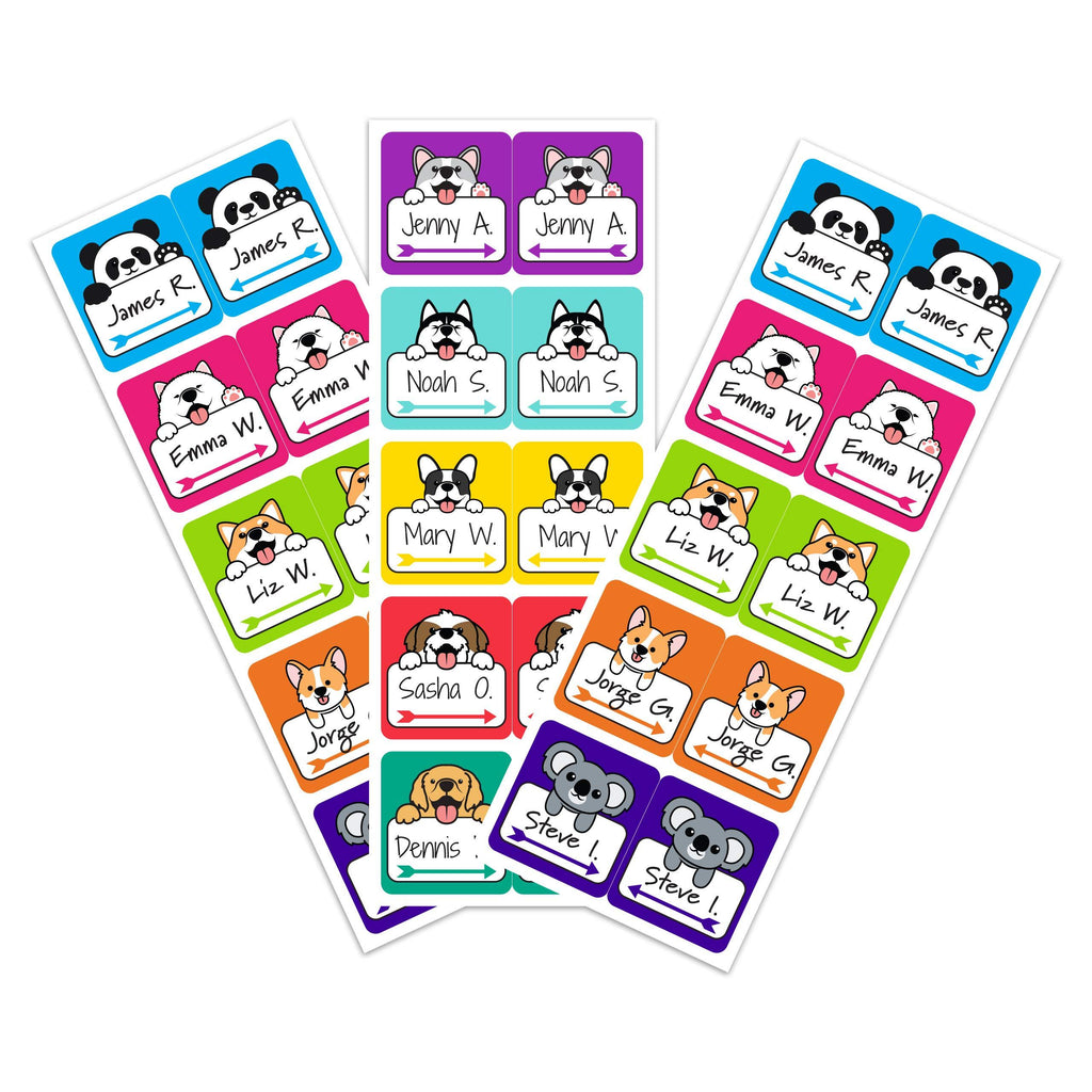 Kenco Kids Shoe Labels - Cute Right Left Animal Stickers for Children Shoes (SELF Laminating 30 Pack) SELF LAMINATING 30 PACK