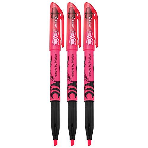 Pilot FriXion Light Erasable Highlighters, Chisel Tip, Pink Ink, 3 Count