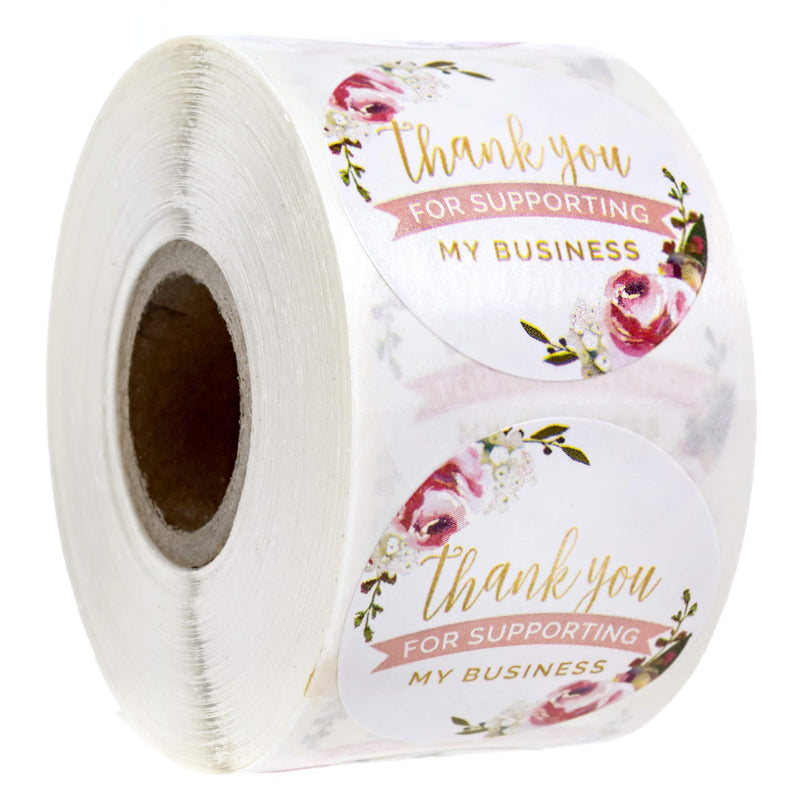 Thank You for Supporting My Business Label / 500 1.5" Small Business Labels