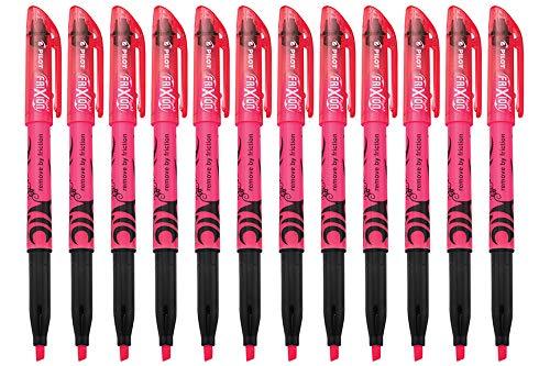 Pilot FriXion Light Erasable Highlighters, Chisel Tip, Pink Ink, 12 Count