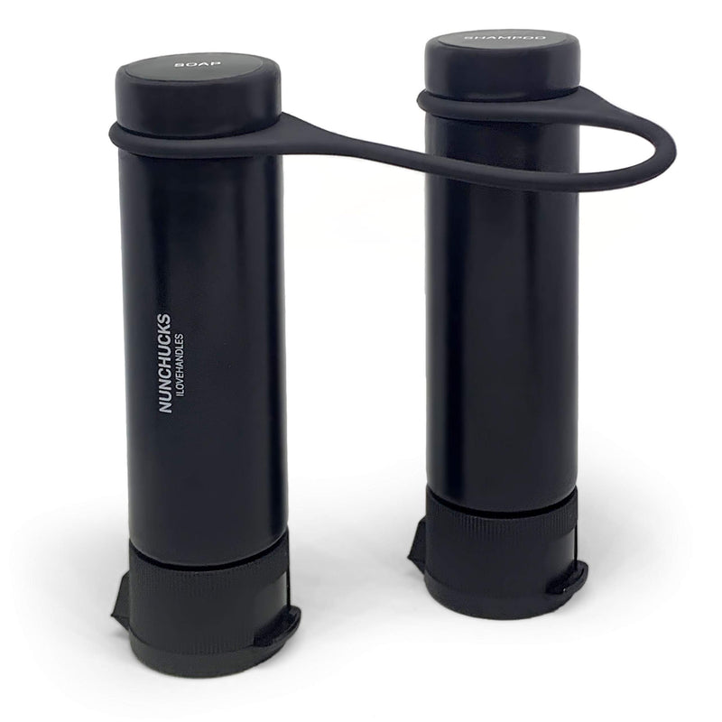 Nunchucks Travel Bottles, Leakproof Silicone Refillable TSA Approved Travel Containers, Squeezable Tubes for travel, gym, Toiletry Containers for Shampoo Lotion Soap