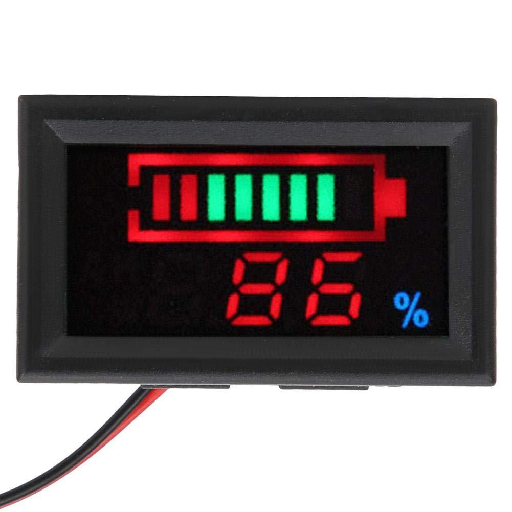 YB27VE Battery Capacity Indicator, Digital LED Battery Capacity Monitor Voltage and Electricity Dual Meters Tester Power Display, Car Battery Capacity Monitor Gauge Meter (Lead Acid 12V)