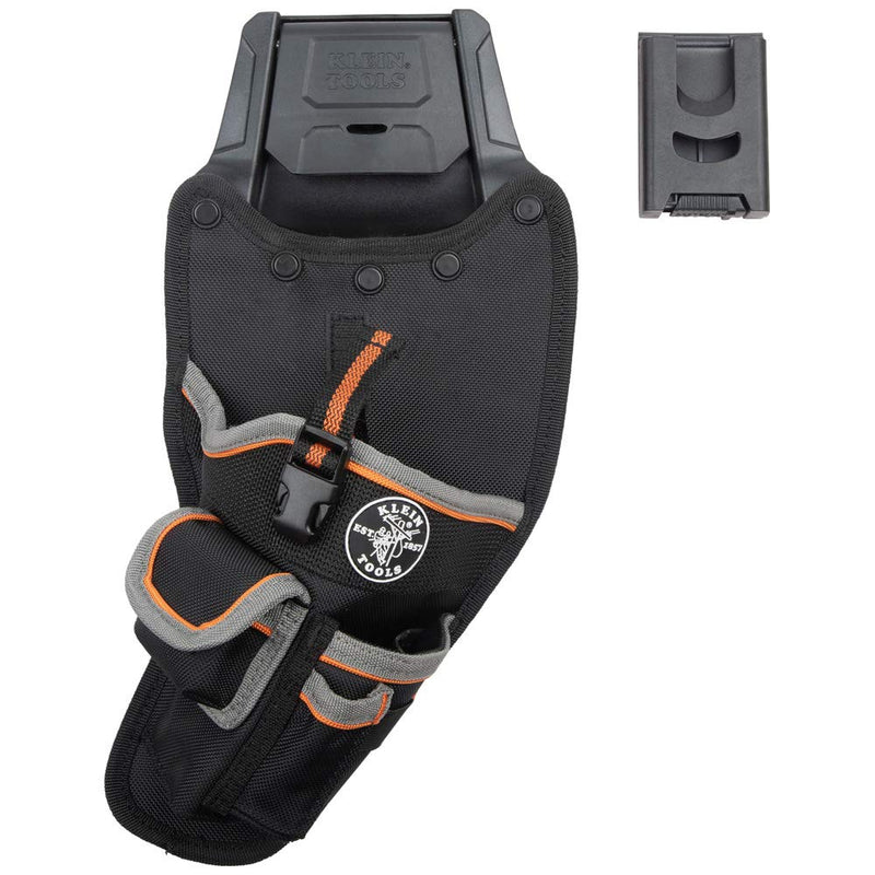 Klein Tools 55917 Tool Pouch, Tradesman Pro Modular Drill Pouch with Belt Clip works with Klein Click Lock Modular Wall Rack and Tool Belts
