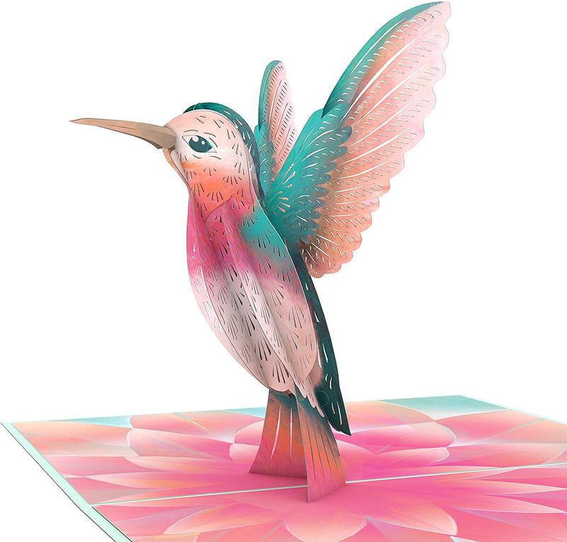 Lovepop Lovely Hummingbird Pop Up Card, 5x7 - 3D Greeting Card, Birthday Cards for Wife, Cards for Mom, Thinking of You, Anniversary Card