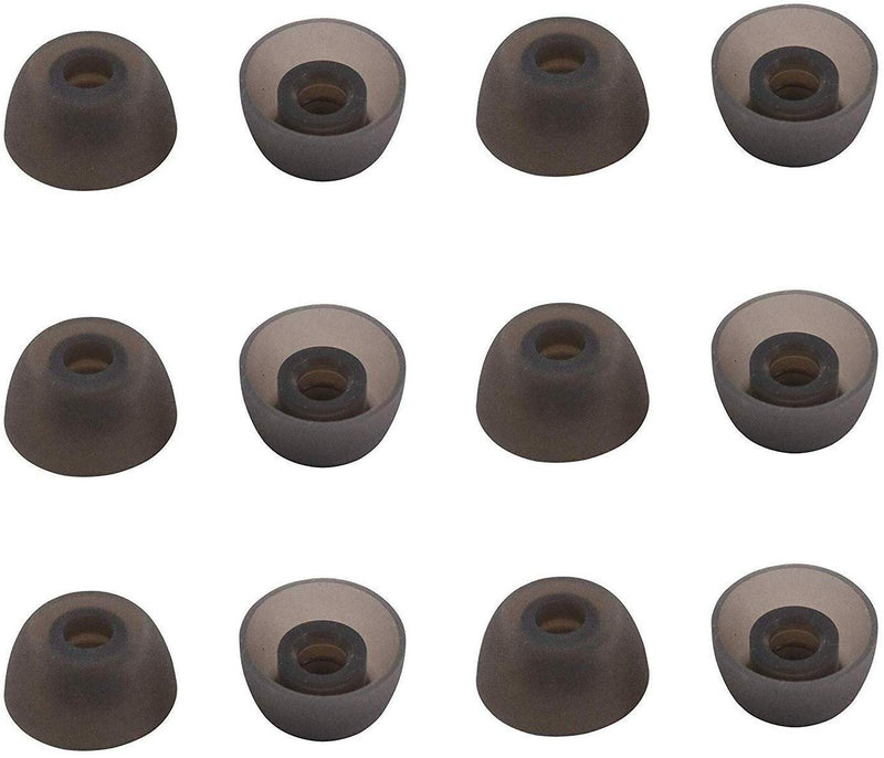 ALXCD Ear Tips for Jabra Elite 75t Headphone, 6 Pairs Medium Size Replacement Silicone Earbud Tips, Fit for Jabra Elite Active 65t 75t, M Gray