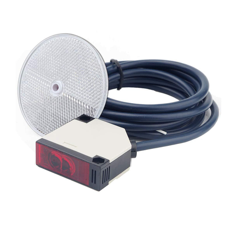 Mageway Indoor Retro-Reflective Photoelectric Beam Sensor 12-240VDC 24-240VAC Infrared Sensor Switch Proximity Switch 6FT Cable Induction 4M