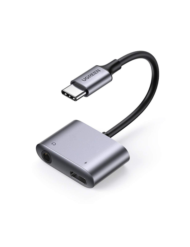 UGREEN USB C to 3.5mm Headphone Adapter and Charger Adapter 2 in 1 Type C to Aux Jack with PD 30W Charging Port Compatible with Samsung S21 S20 Ultra Note10 Plus Pixel 5 4 3 2 XL iPad Pro 2021 2020
