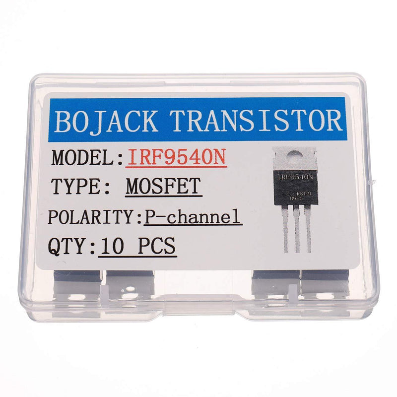 BOJACK IRF9540 MOSFET Transistors IRF9540N 23 A 100 V P-Channel Power MOSFET TO-220AB (Pack of 10 Pcs)