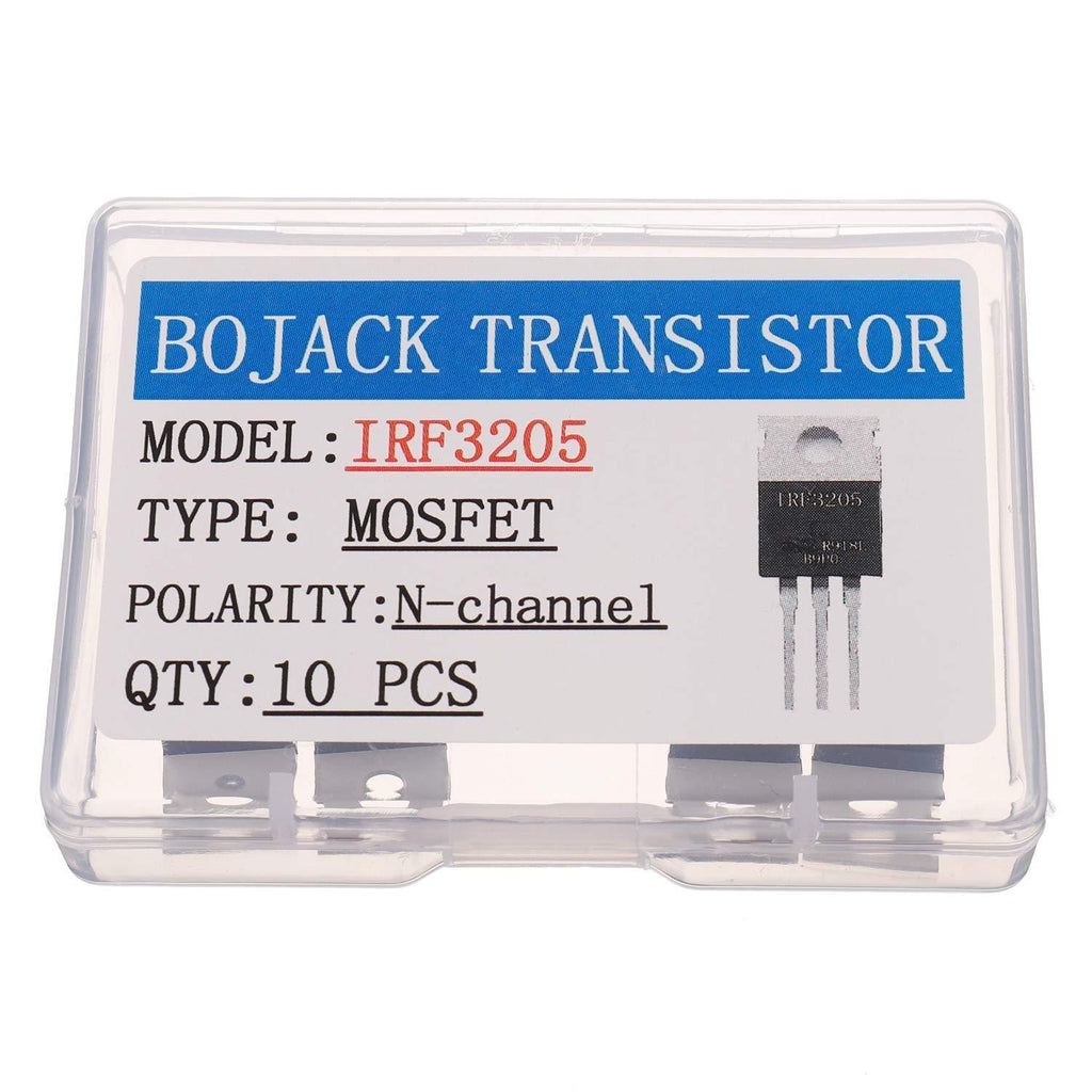 BOJACK IRF3205 MOSFET Transistors 110A 55V N-Channel Power MOSFET TO-220AB (Pack of 10 Pcs)