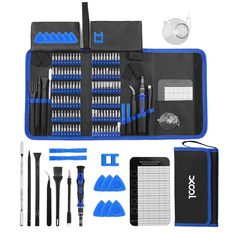 Precision Screwdriver Kit, XOOL 140 in 1 Electronics Repair Tool Magnetic Driver Kit with 120 Bits, Flexible Shaft, Extension Rod for Computer, Mobile Phone, Smartphone, Game Console, PC, Tablet