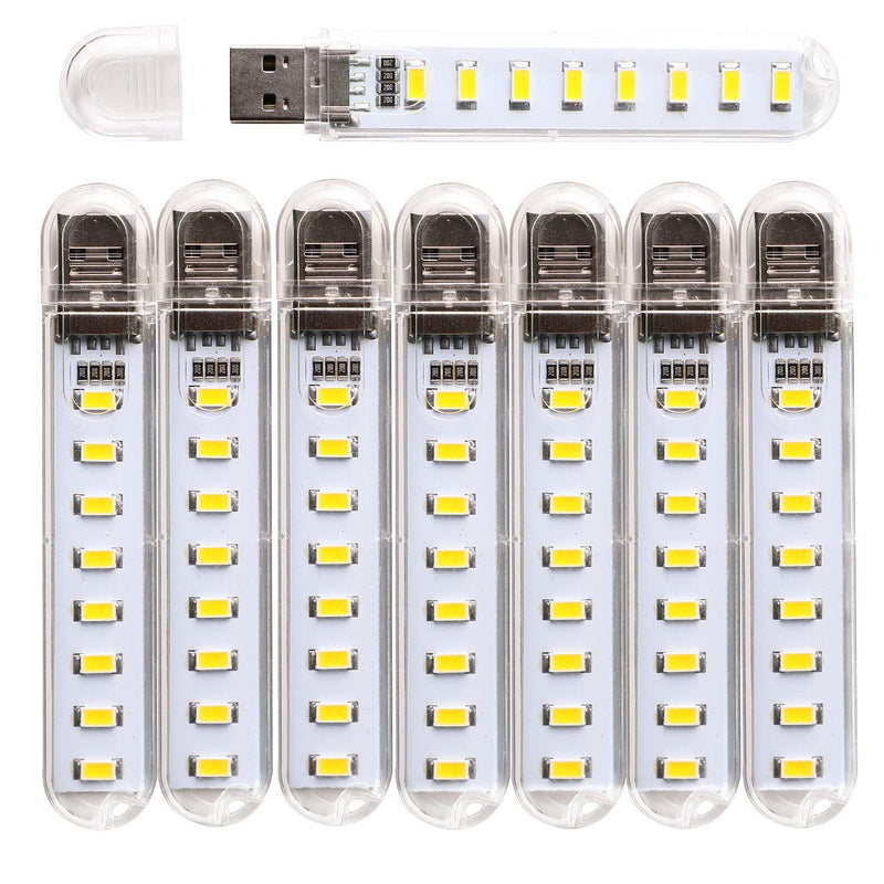 VOKARO USB Light, Camping Led Light for Power Bank PC Laptop (Pack of 8) (Yellow) Yellow