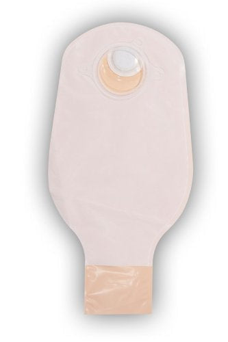 ConvaTec 401501 Natura 12" Two-Piece Drainable Pouch with 2-Sided Comfort Panel, Tail Clip, Opaque, 1-1/2" Flange, Pack of 10