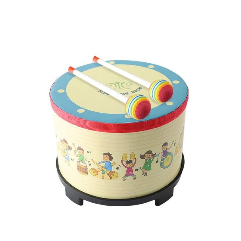 Floor Tom Drum 8 inch Gathering Club Carnival Colorful Percussion Instrument with 2 Mallets Music Drum for Child Special Christmas Birthday Gift. (8 inch)