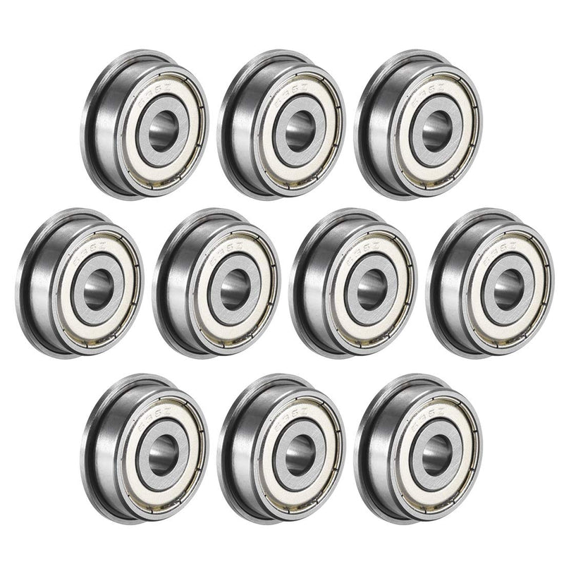 uxcell F636ZZ Flanged Ball Bearing 6x22x7mm Double Metal Shielded (GCr15) Chrome Steel Bearings 10pcs