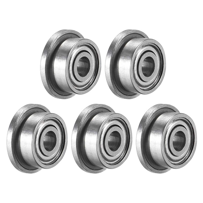 uxcell F692ZZ Flanged Ball Bearing 2x6x3mm Double Metal Shielded (GCr15) Chrome Steel Bearings 5pcs