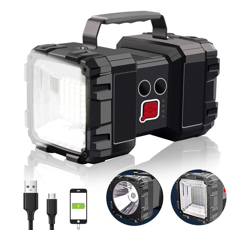 AlpsWolf Rechargeable Flashlight, LED Spotlight Flashlight 10000 Capacity 1200LM 20h Ultra-Long Standby 3+4 Lights Modes Camping Flashlight Waterproof with USB Output as a Power Bank Small