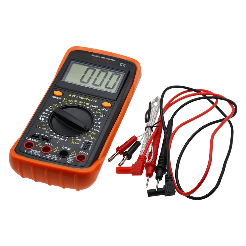 AMTAST Digital Multimeter AC/DC Amp Ohm Voltage Resistance Continuity Capacitance Diode HFE Temp Tester AMT32