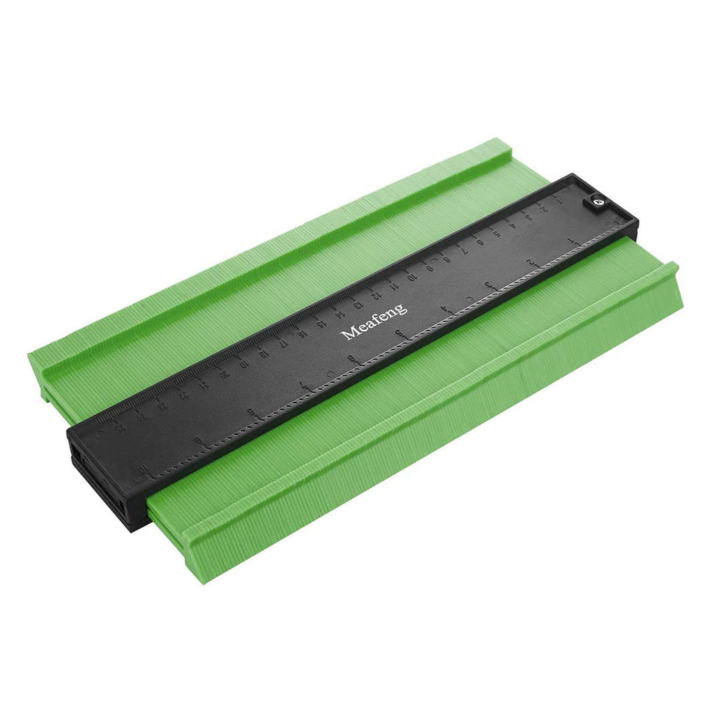 Widen Contour Gauge 10 inch Contour Gauge Profile Tool Contour Duplicator for Copy Irregular Contour(Green) Green