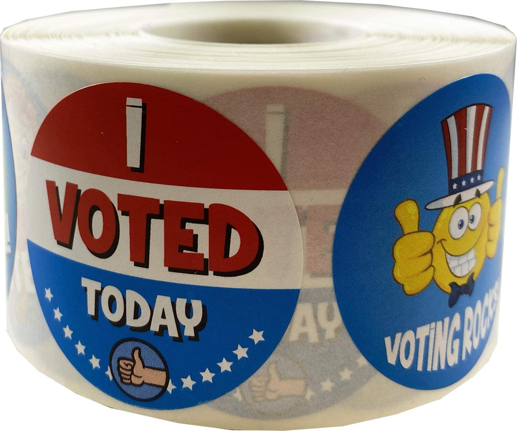 I Voted Stickers for Kids Election Day Labels 1.5 Inch 500 Total Labels