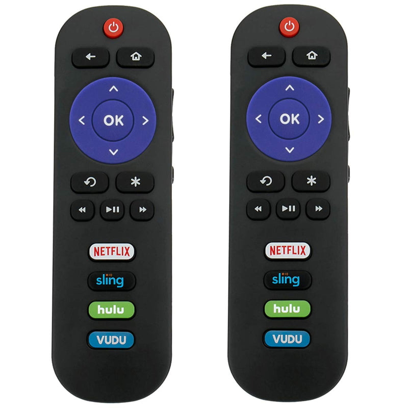 Pack of 2 Replace Remote Control Applicable for TCL Roku TV RC280 55FS4610R 40FS4610R 55US57 40FS3750 48FS3750 49FP110 55FS4610R 55US5800 40FS3850 32S305 40S305 32S850 32S3850 50UP120 55S401