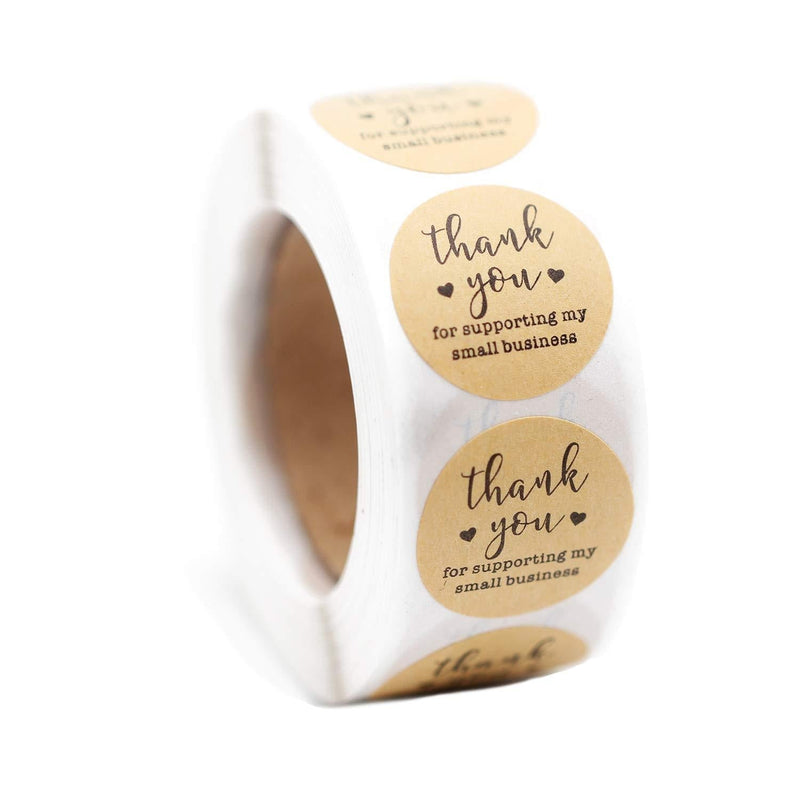 Yoget 1''Thank You for Supporting My Small Business Sticker, Thank You Stickers, 1000 Labels Per Roll