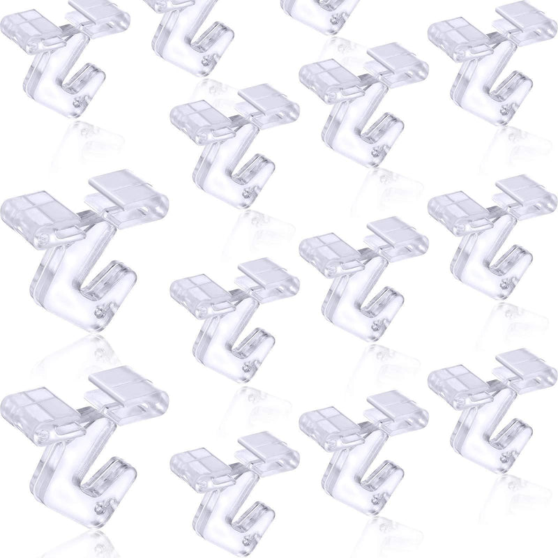 Clear Drop Ceiling Hooks Polycarbonate Ceiling Hanger T-Bar Track Clip Suspended Ceiling Hooks for Hanging Plants Office Signs Decorations (25) 25