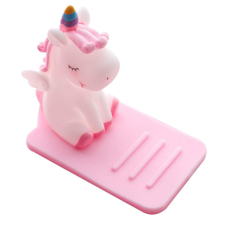 ZOSTLAND Unicorn Phone Holder Adjustable Stand Lovely Desktop Cell Phone Stand, Creative Cartoon Multi-Function Desk Phone Stand, Smartphone Dock (Unicorn Pink)