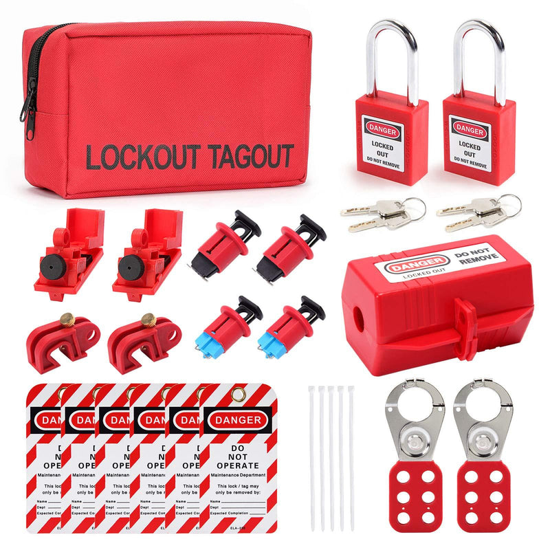 Breaker Lockout Tagout Kit Electrical - Loto Safty Padlock Set Loto Tags Lockout Plug Lock Out Tag Out Station