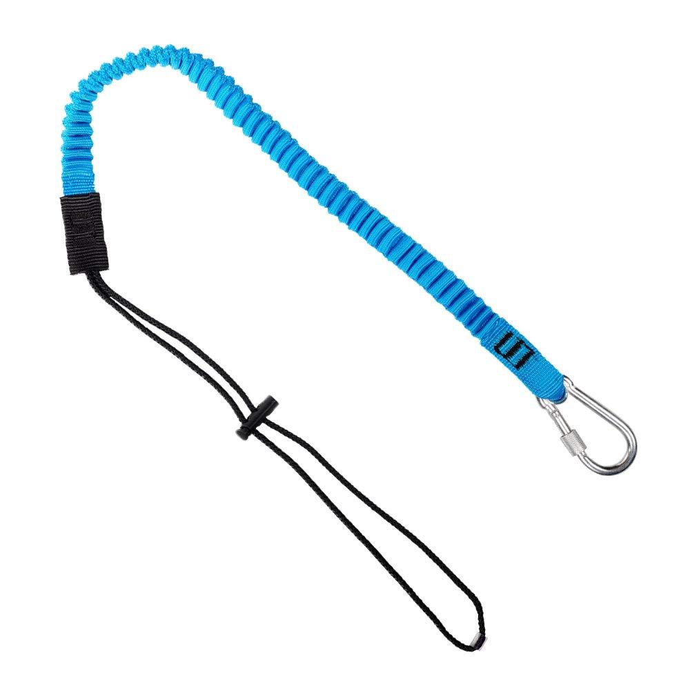 Palmer Safety Tool Lanyard with Single Screw Gate Carabiner & Adjustable Loop End I Coild Retractable, Polyester Webbing, Aluminum Carabiner I Maximum Weight Limit 15 lbs / 6.8KG