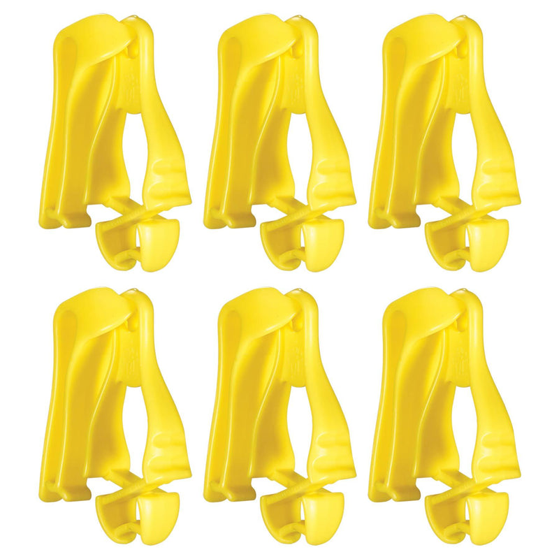 Ergodyne Squids 3405 Glove Clip Holder with Belt Clip, 6-Pack, Lime