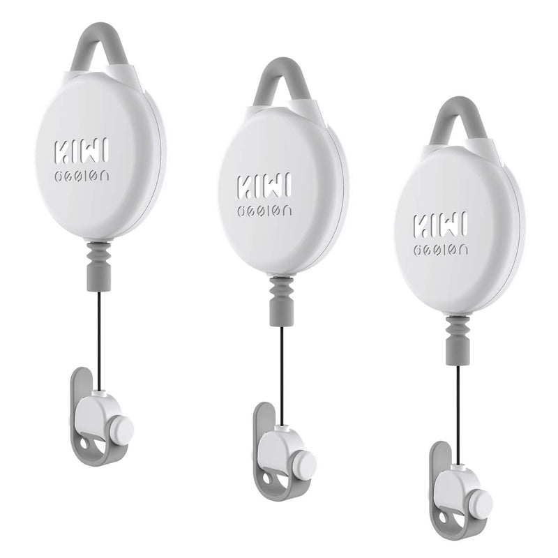 [Pro Version] KIWI design VR Cable Management, 3 Packs VR Pulley System fits Quest/Rift S/Valve Index/HTC Vive/Vive Pro/HP Reverb G2/PSVR VR Accessories, Compatible with Quest 2 Link Cable(White) 3 Pack