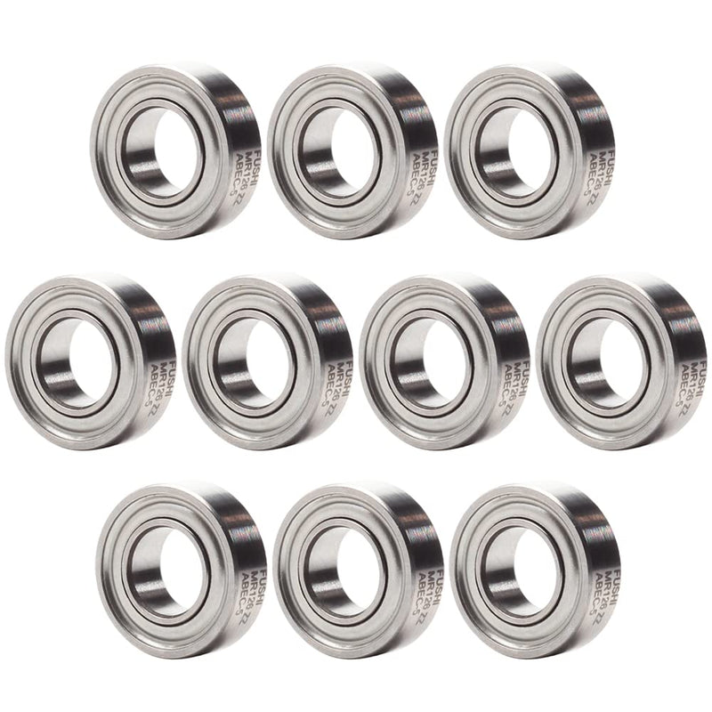 10 Pack 6x12x4mm Metal Shielded ABEC-5 High Precision Miniature Ball Bearings L-1260ZZ (MR126ZZ)