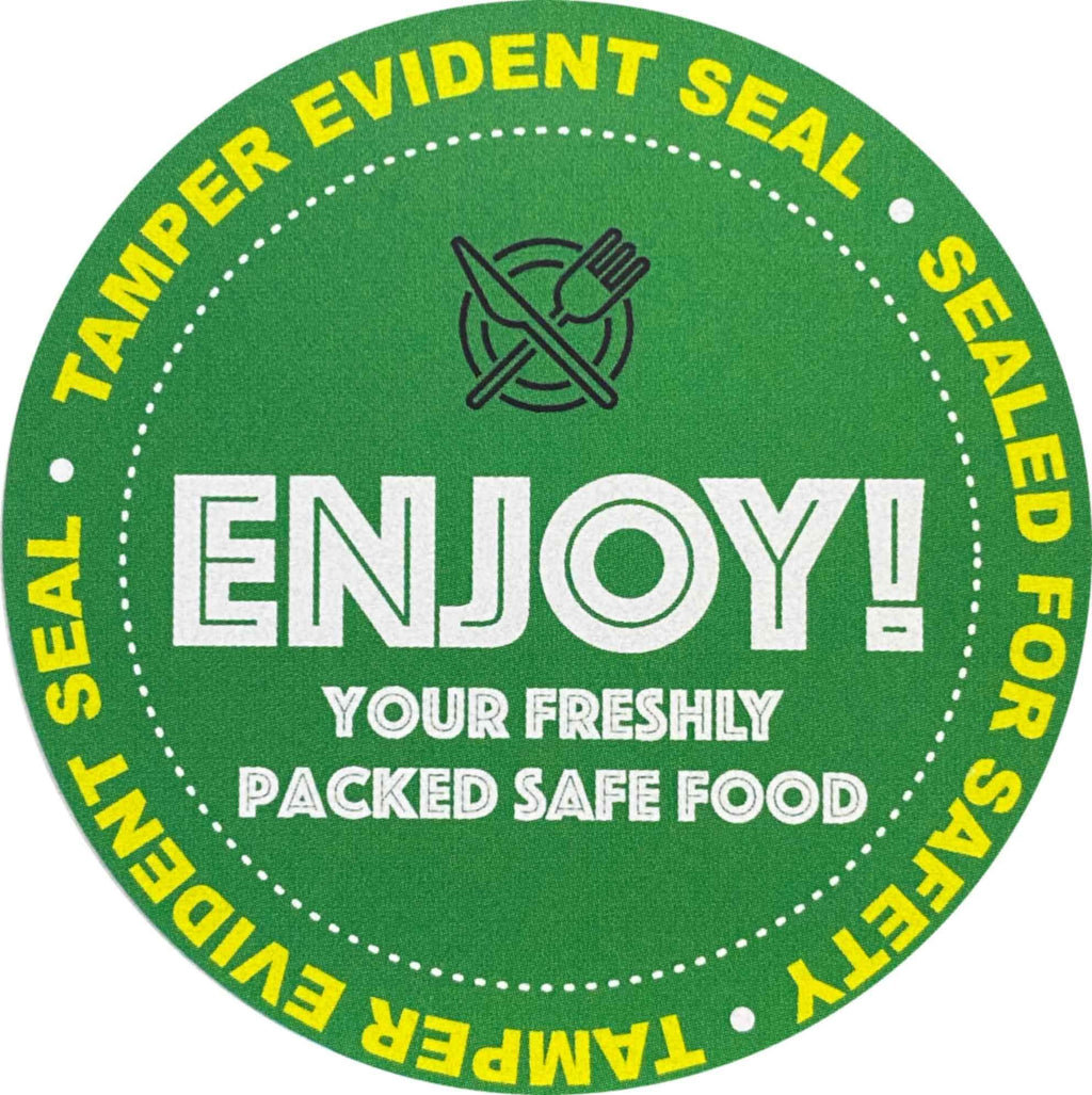 InStockLabels 500 Green Circle Tamper-Evident Food Seal Stickers, Labels for Food Containers (2.5 Inches)