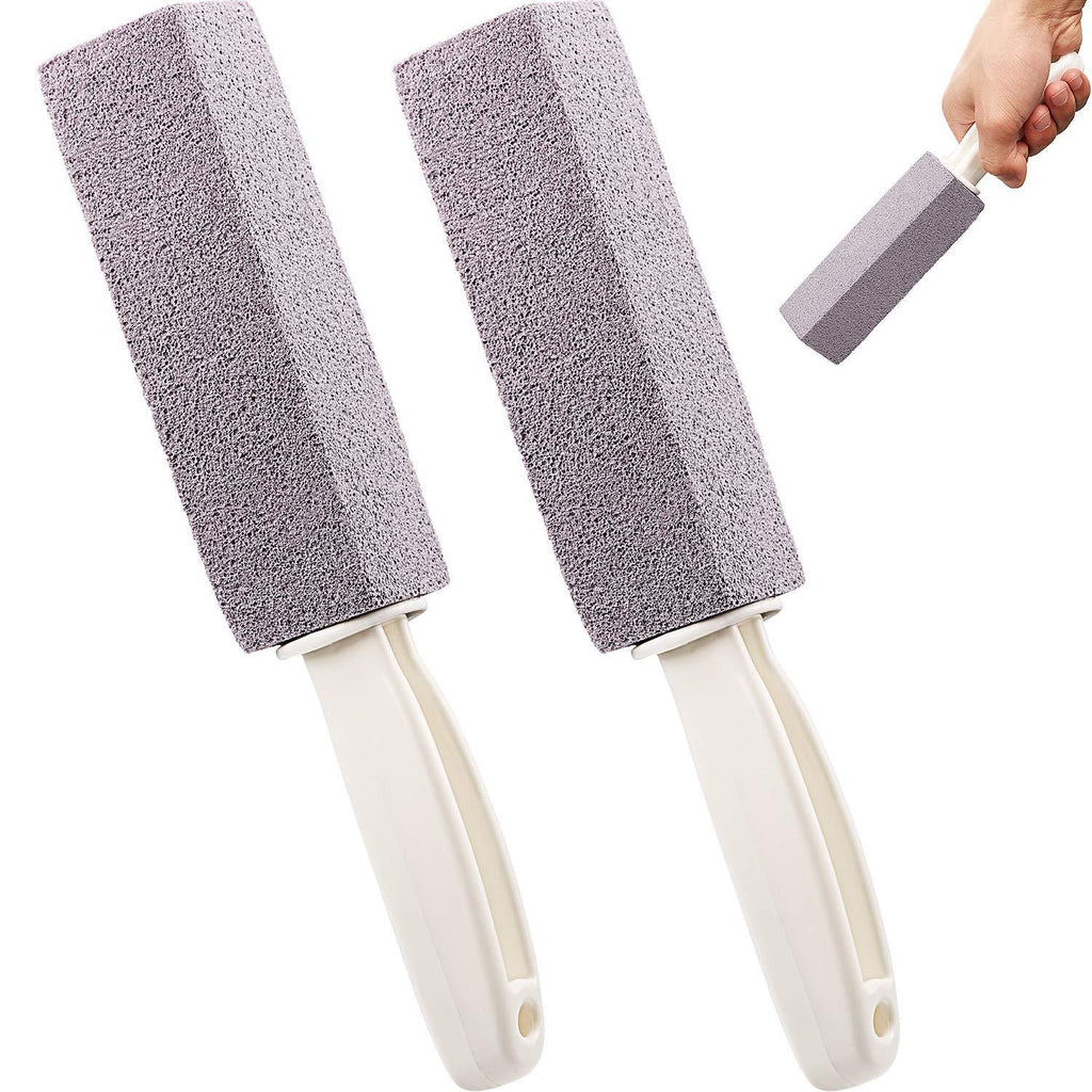 Pumice Stones for Cleaning with Handle Pumice Sticks for Removing Toilet Bowl Ring, Bath, Household, Kitchen (2 Packs) 2