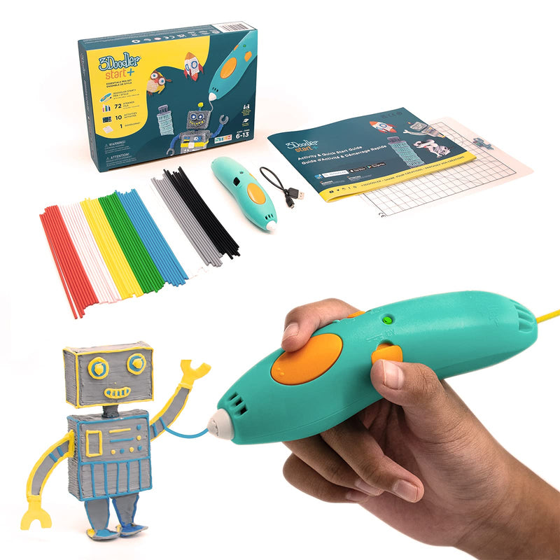 3Doodler Start+ Essentials (2021) 3D Pen Set for Kids, Easy to Use, Learn from Home Art Activity Set, Educational STEM Toy for Boys & Girls Ages 6+ Start Essentials 3d Pen Set