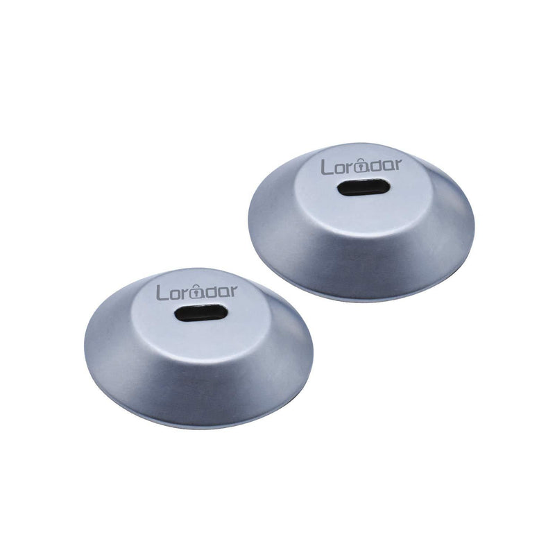 Loradar Anchor Plate Adhesive Security Plate with Slot for Cables to Lock Down Laptops, Tablets, Monitors,iPhone Smart Phone, MacBook Pad Ipad, Tablet, Other Electronic Products (Silver 2Pack) Silver 2Pack