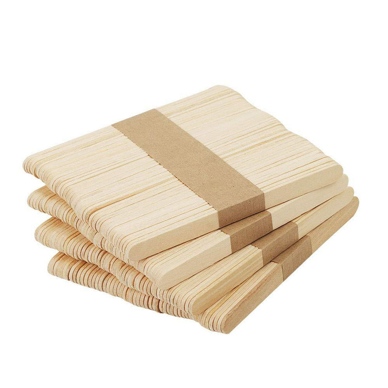 Chuya Wood Craft Sticks Garden Label Wooden Popsicle Ice Cream Sticks for Hand DIY Craft (4.5 inch 200 Pack) 4.5 inch 200 Pack